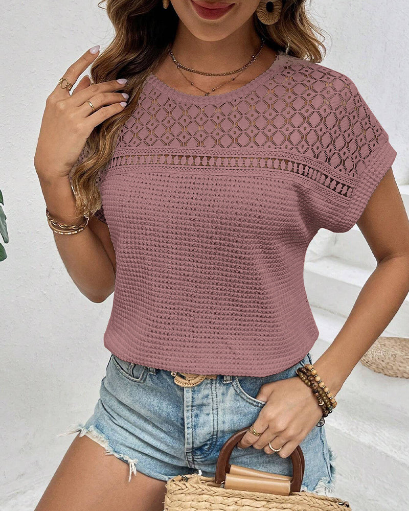 T-Shirt Raglan Nät Hål Ut Andningsbar