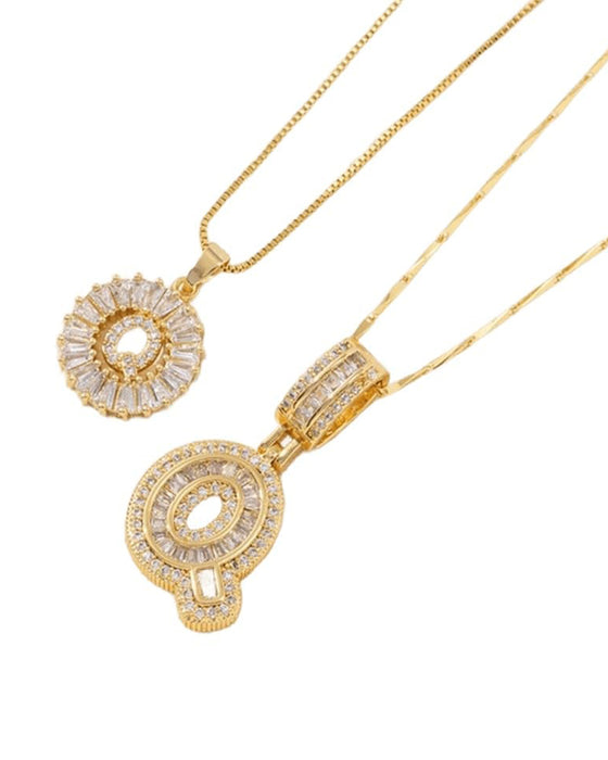 Halsband Initial Bokstav Hängsmycke 2 Förpackning