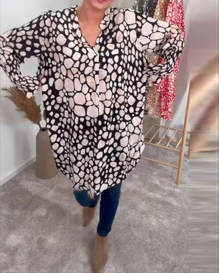 Blus Stenstruktur Lång