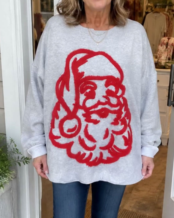 Sweatshirt Stilig Jultomte Lös