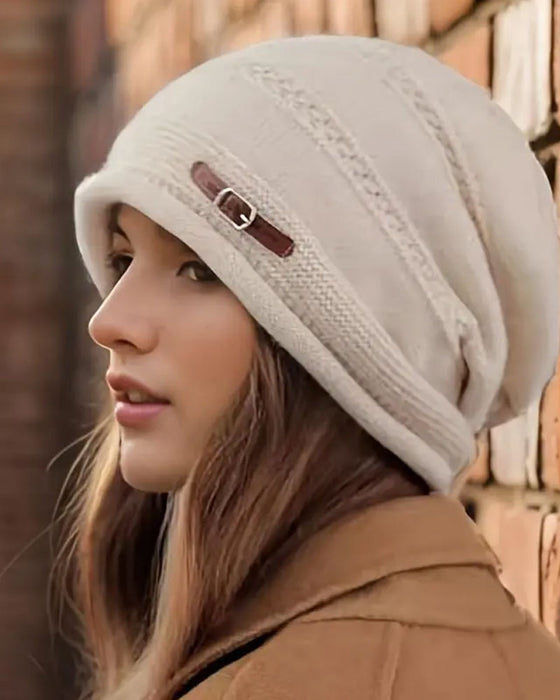 Enfärgad Slouchy Mössa