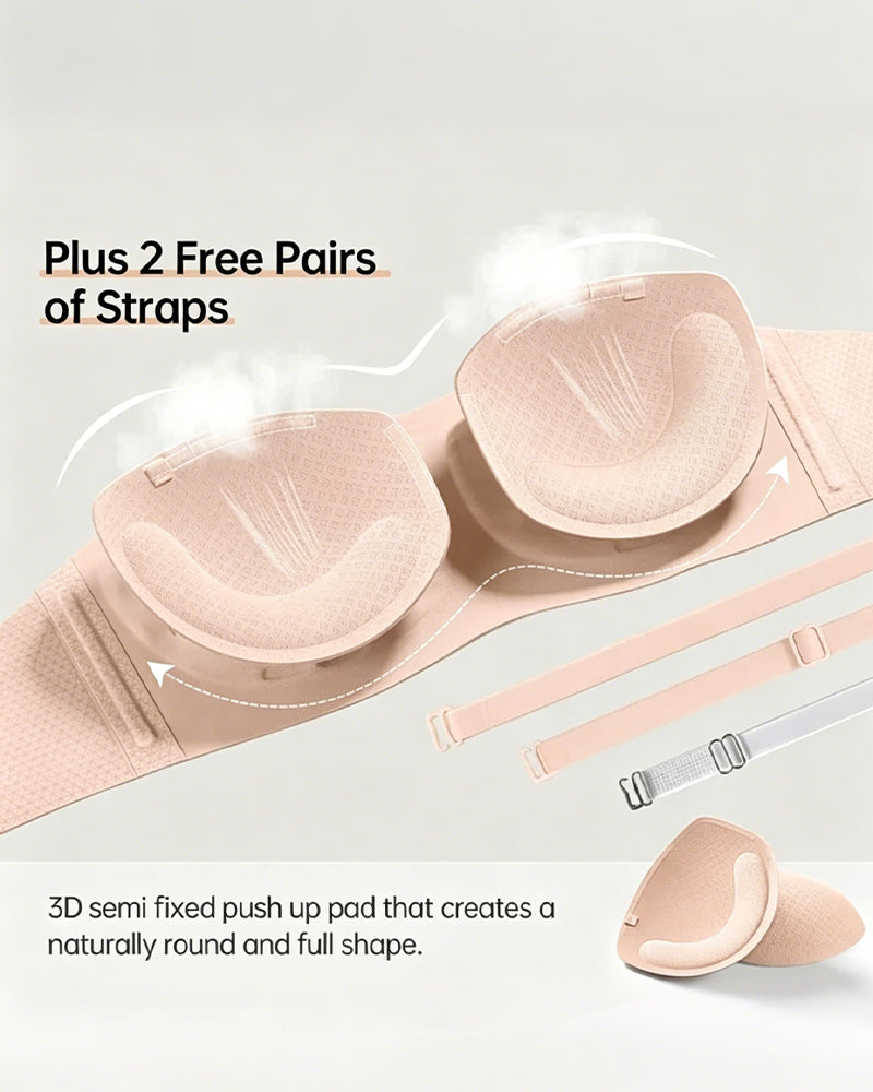 Bh Axelbandslös Enfärgad Push-Up