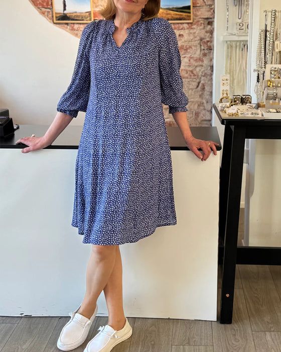 Klänning Småblommig A-Linje