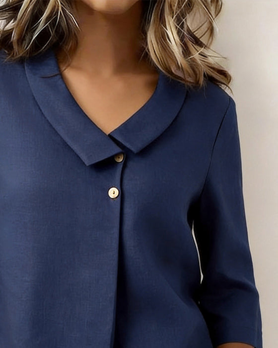 Blus Slag Knapp Babydoll