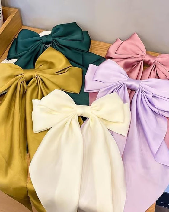 🔥 Stor Rosett Hårklämma För Kvinnor – Bröllop & Vardag Hästsvans Accessoar Med Lång Svans