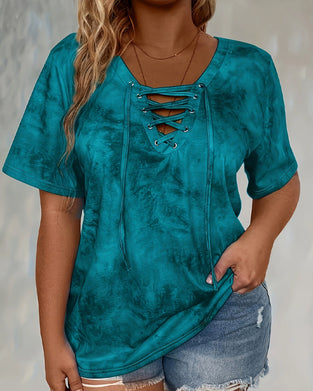Blus Tie-Dye Tryck