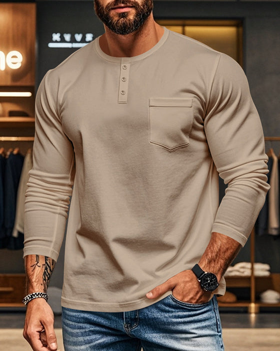 Topp Andningsbar Pullover Långärmad Herr