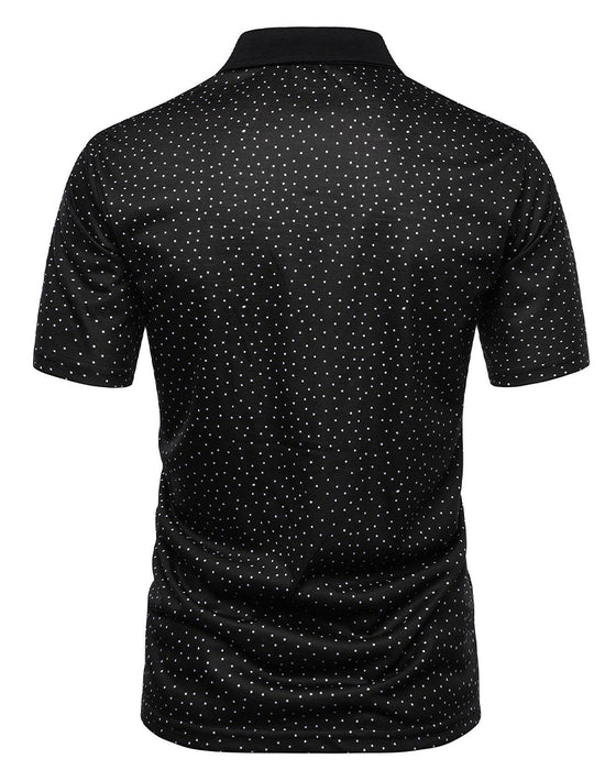 Avslappnad Polokrage-T-Shirt Med Små Prickar