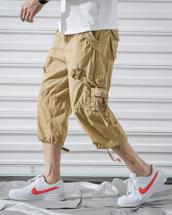 Byxor Fickor Många Casual Cargo