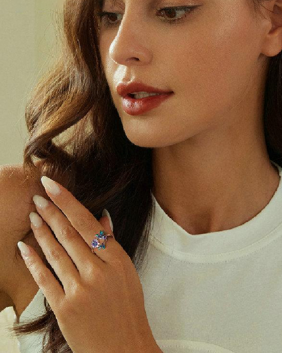 Ring Blomma & Fågel Justerbar