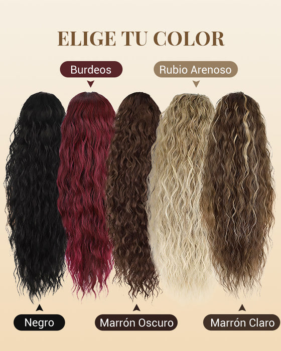 Lång Yvig Och Lockig Hårförlängning