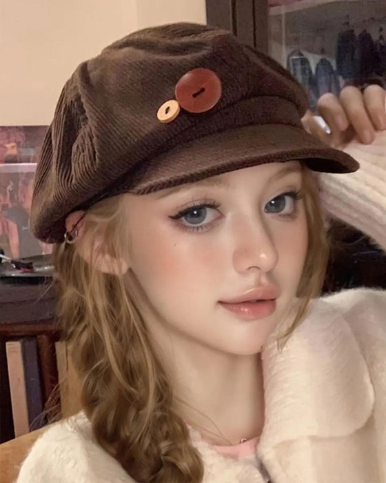 Unisex Vintage Åttkantig Baskerhatt