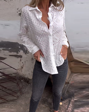 Skjort Långärmad Kavl Urskuren