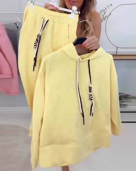 Tvådelad Kostym Street Style Tröja Sport