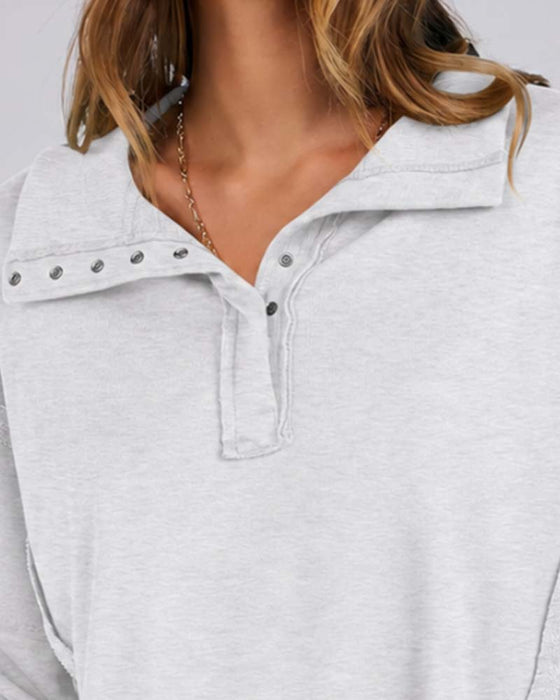 Sweatshirt Enfärgad Långärmad