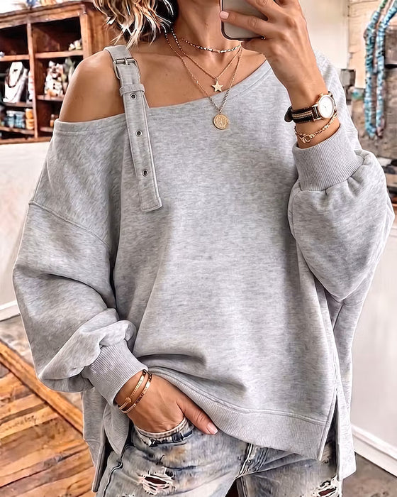 Sweatshirt Bar Axel Rem Slits Löst Passform