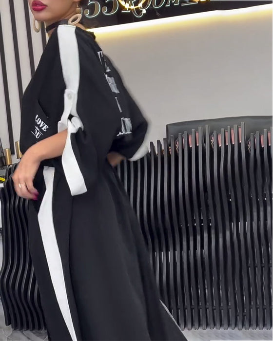 Kostym V-Ringad Oregelbunden Lösa Byxor