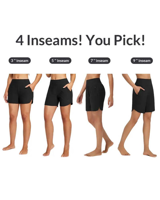 Shorts Hög Midja Split Sportig Casual
