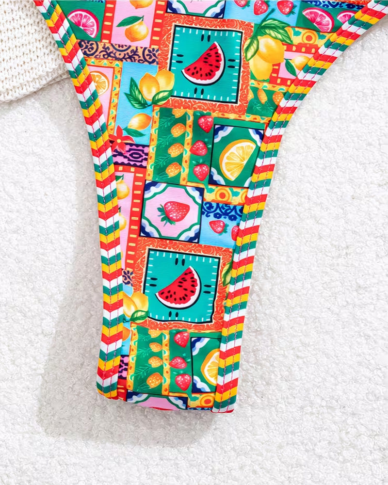 Bikini Sexig Frukt Mönster