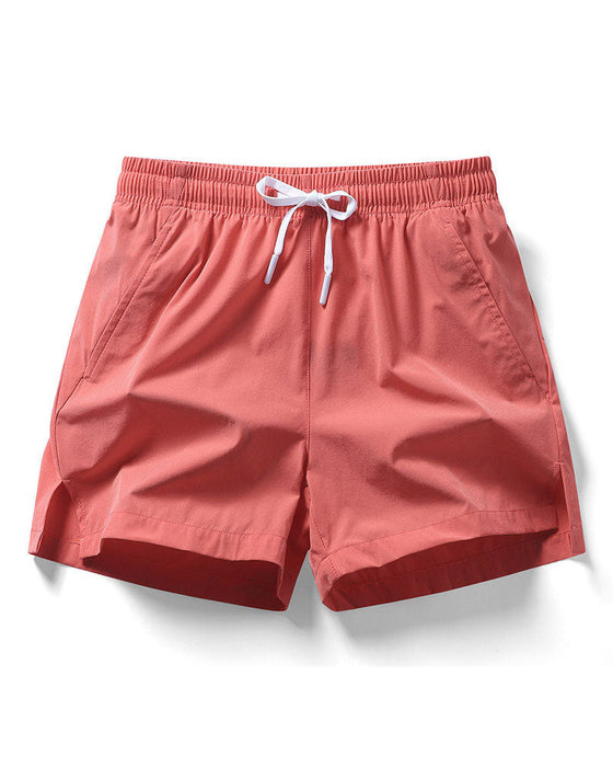 Herrar Avslappnade Snabbtorkande Shorts med Fickor