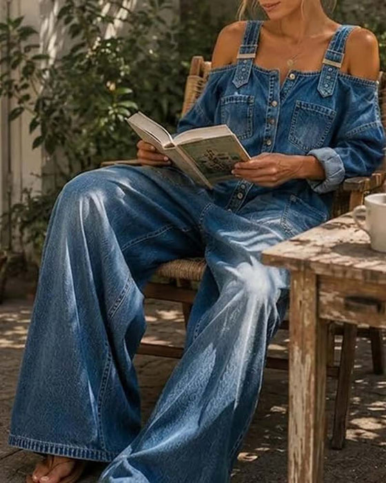 Jumpsuit Spagettiband Kall Axel Vida Ben Denim