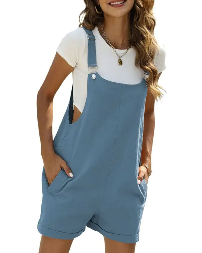 Set Enfärgad Rem Shorts