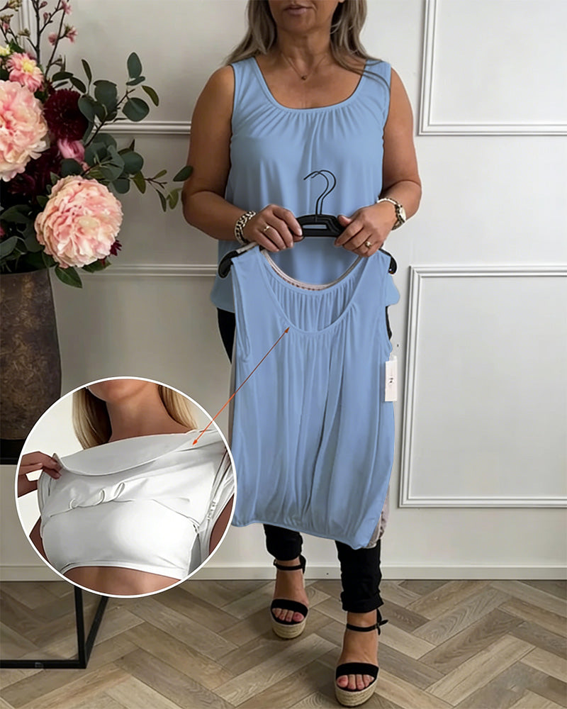 Tank Top Inbyggt Bh U-Ring Urskuren Casual