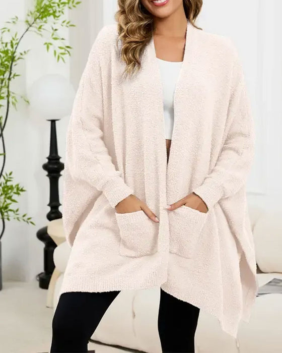 Cardigan Ficka Casual Lång Ärm