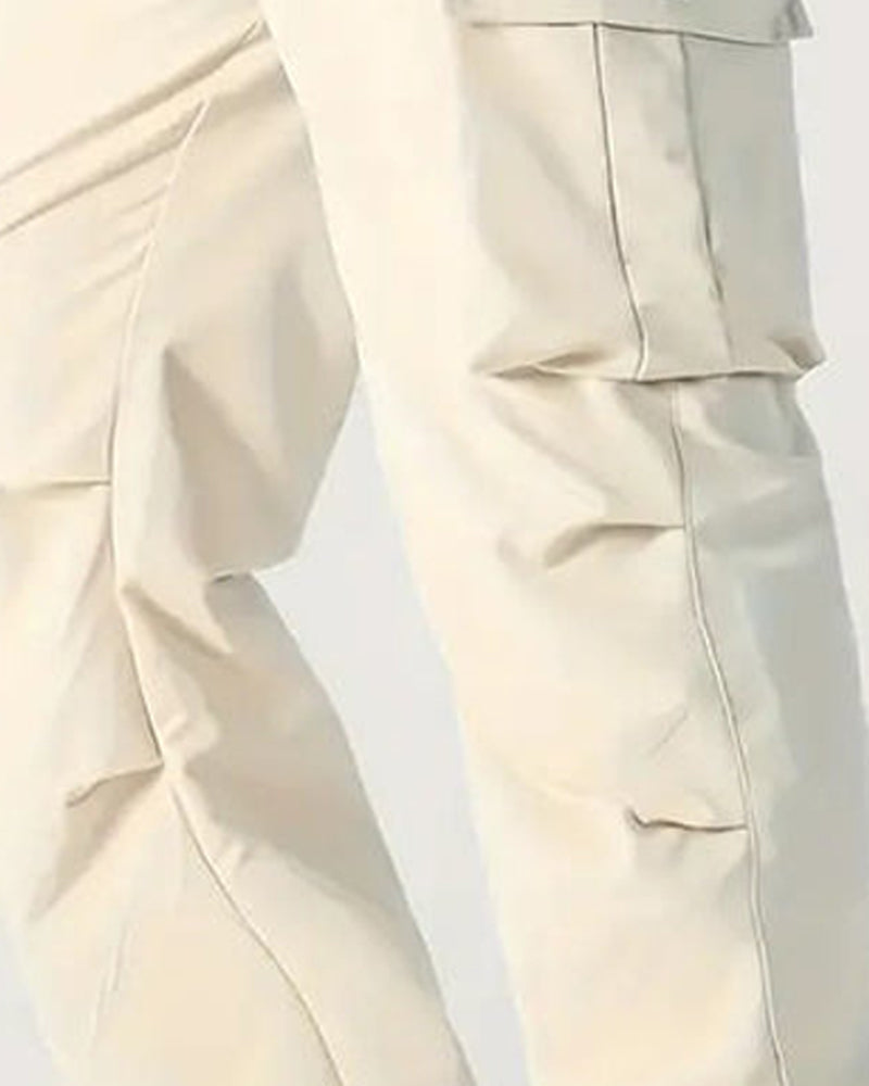 ✨ Herrarnas Cargobyxor – Fickor i överflöd, Stretch, Casual ✨