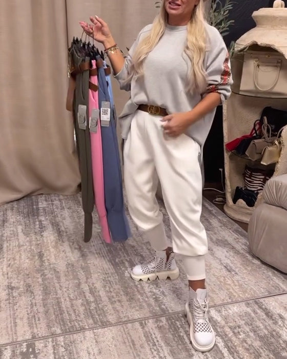 Byxor Enfärgade Enkla