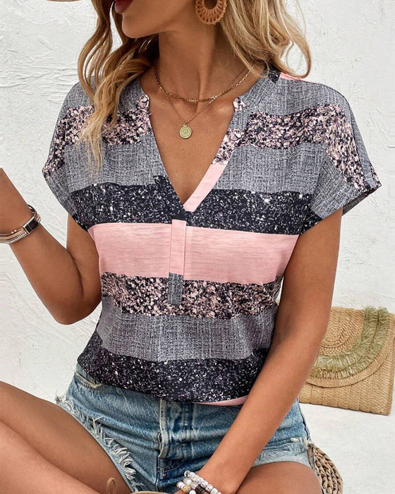 T-shirt V-ringad Kortärmad