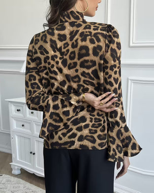 Blus Leopardprint Bandringning