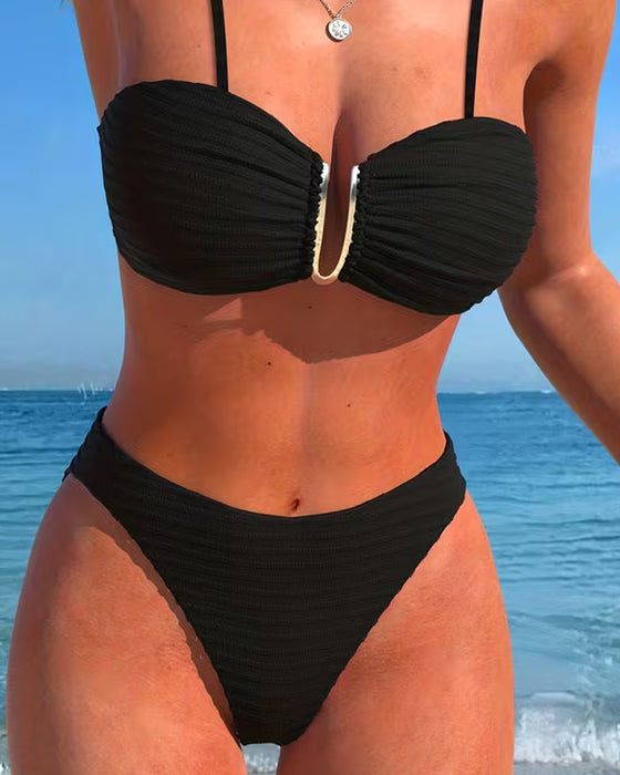 Sexig Bikini Enfärgad