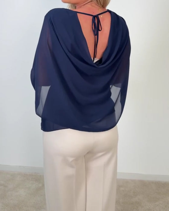 Blus Klockärm Rundhals