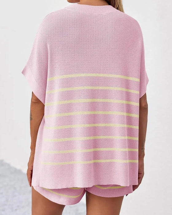 Set Rand Lös Casual Shorts