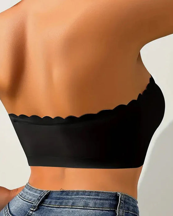 Bh Seamless Främre Spänne Bandeau Utan Bärband