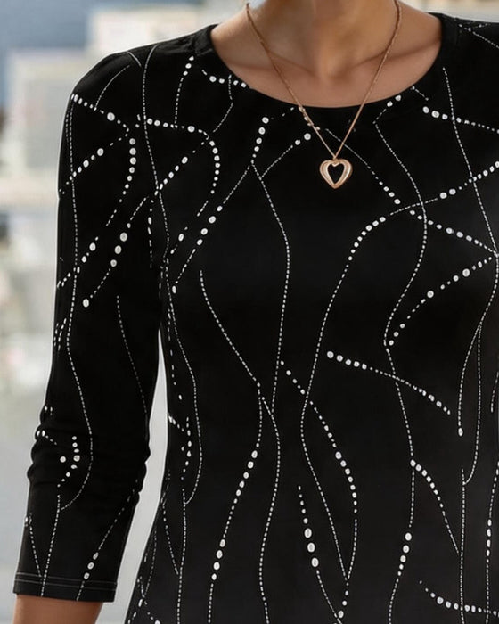 Klänning Gradient Linje Bodycon Mini