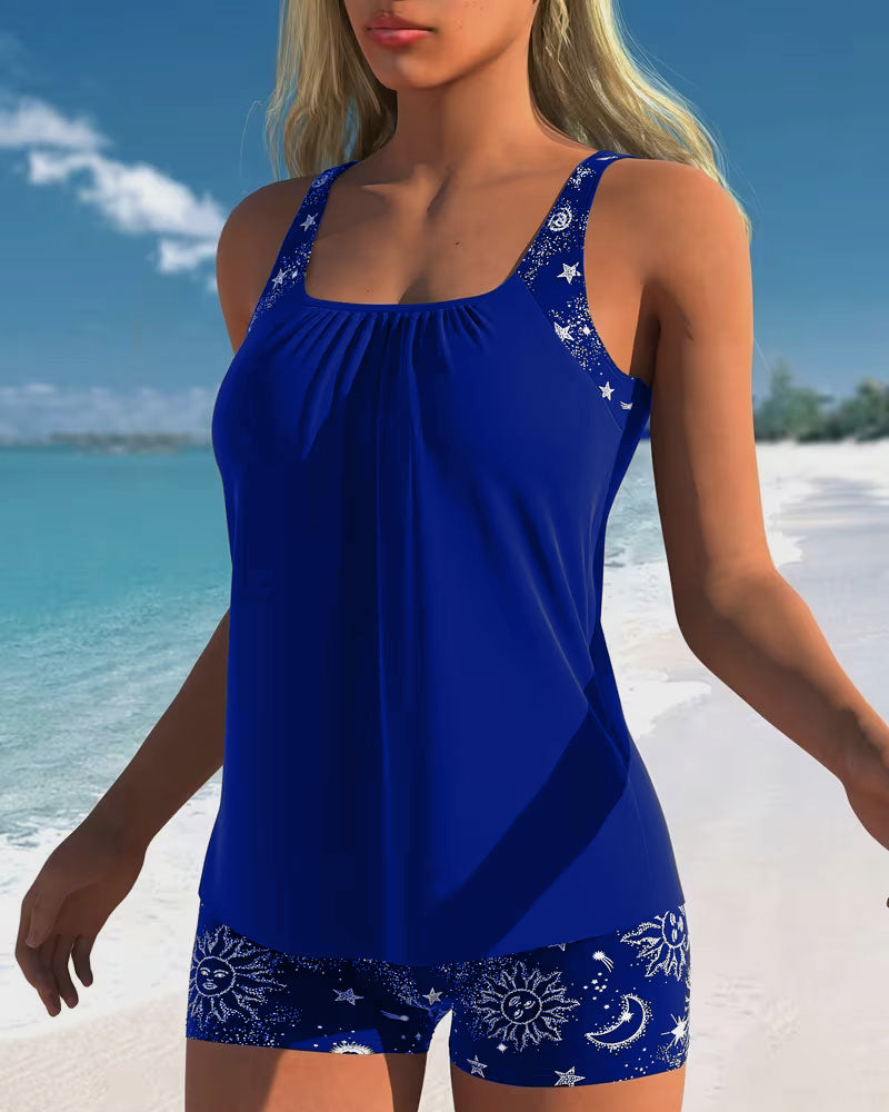 Tankini Soltryck Pojkshorts