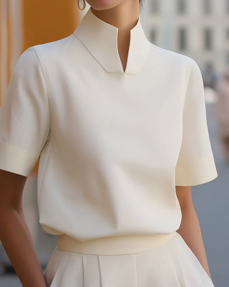 Topp Ståkrage Kort Ärm