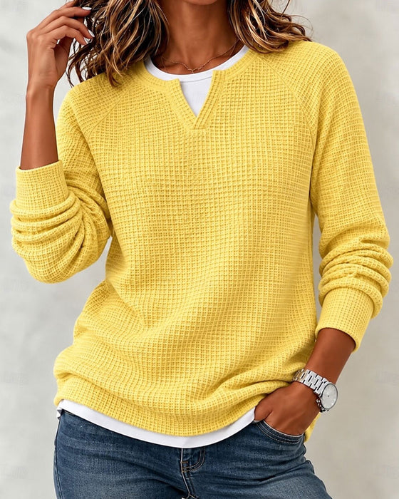 Sweatshirt Enfärgad Raglan Långärmad