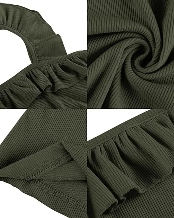 Cami Top Ruffle Kant Räfflad