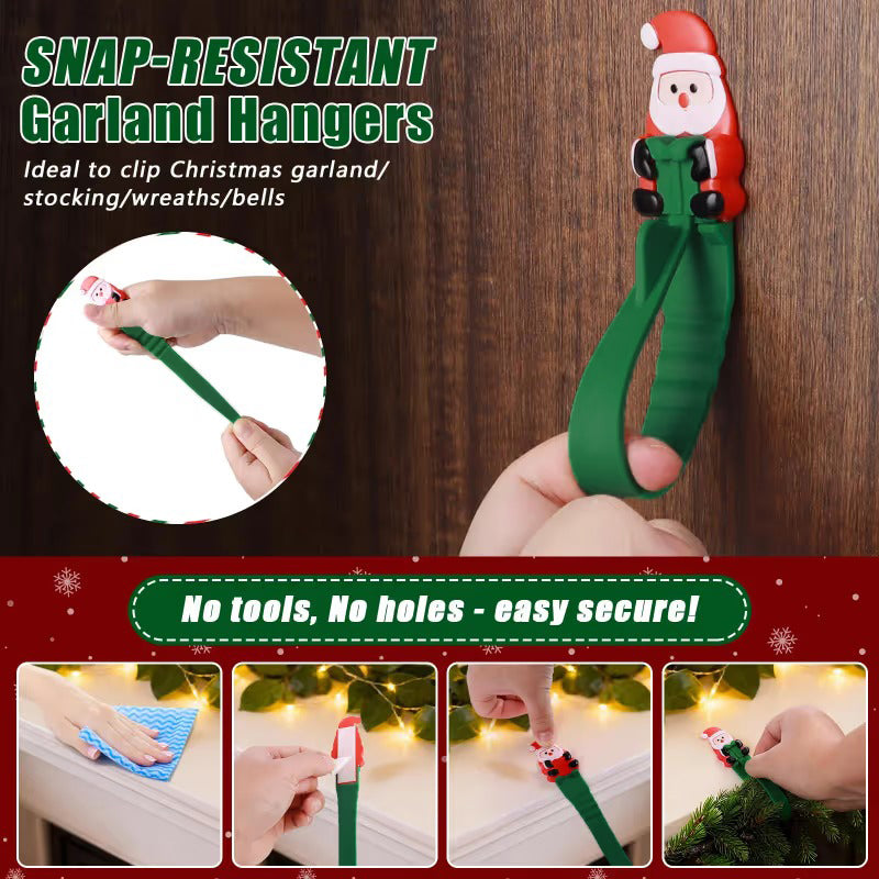 🎄🎅 Jultomte Självhäftande Krokar (12-Pack) — inga borrar, inga spikar, bara skala, fäst och häng