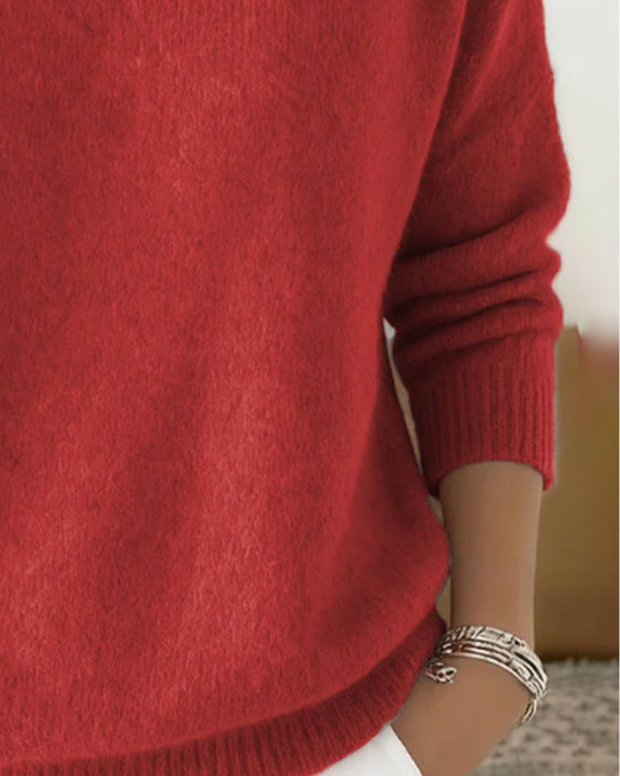 Pullover Polokrage Avslappnad Stil