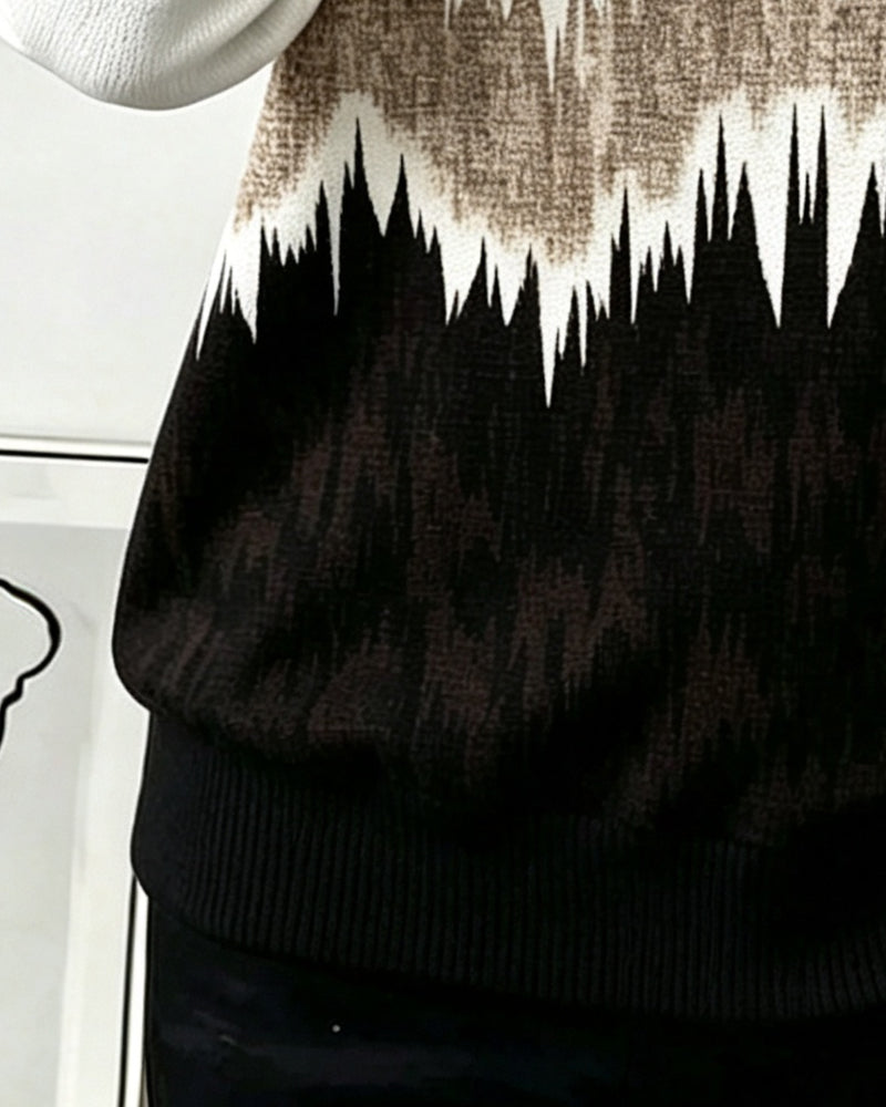 Sweatshirt Ledig Tryckt Långärmad