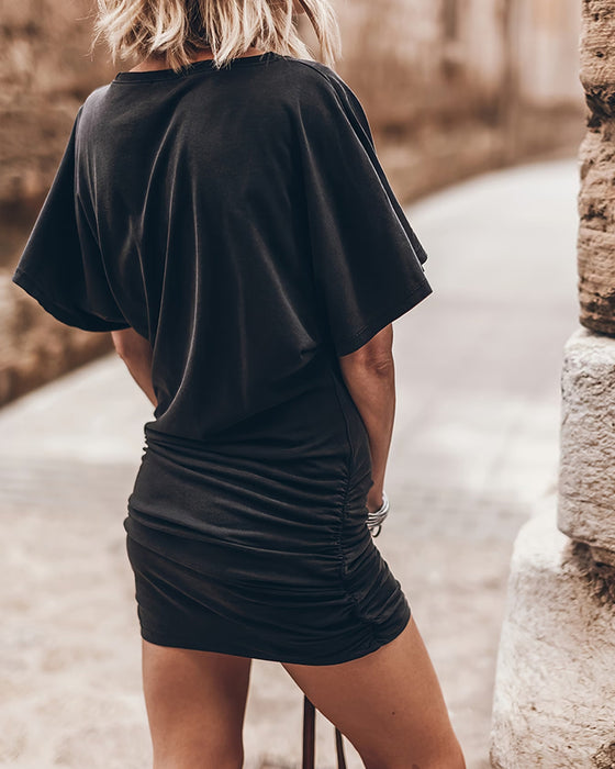 Klädning Rynkad Midja Bodycon