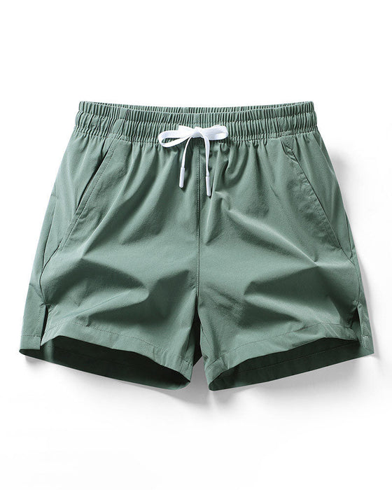 Herrar Avslappnade Snabbtorkande Shorts med Fickor