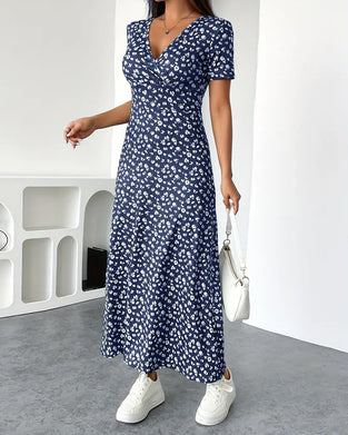 Klänning Sexig Elegant Mönstrad