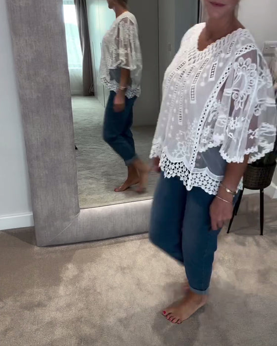 Blus V-Ringning Stilfull