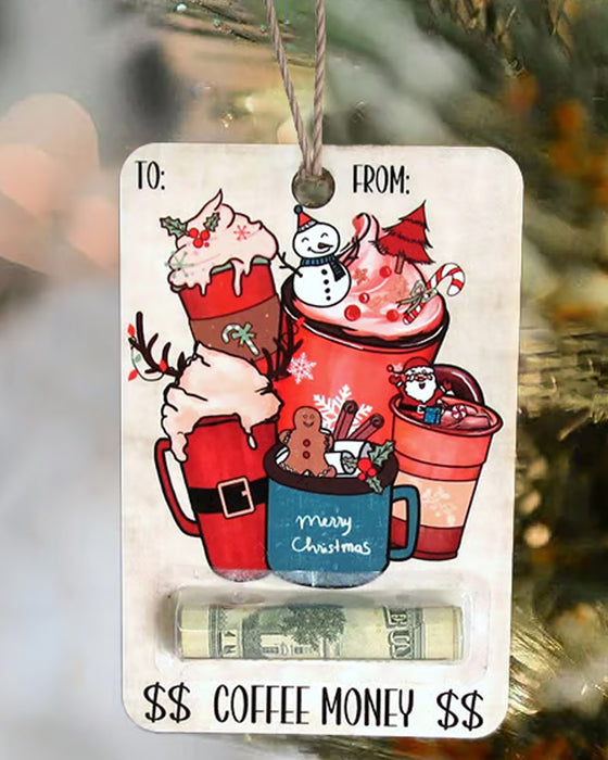 🎅💸 Handgjorda Trä Pengahållare Present