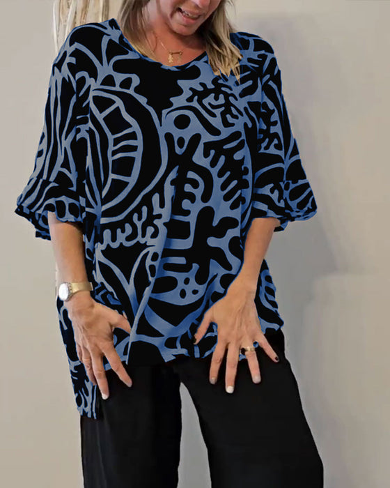 Topp Abstrakt Botaniskt Tryck Lös